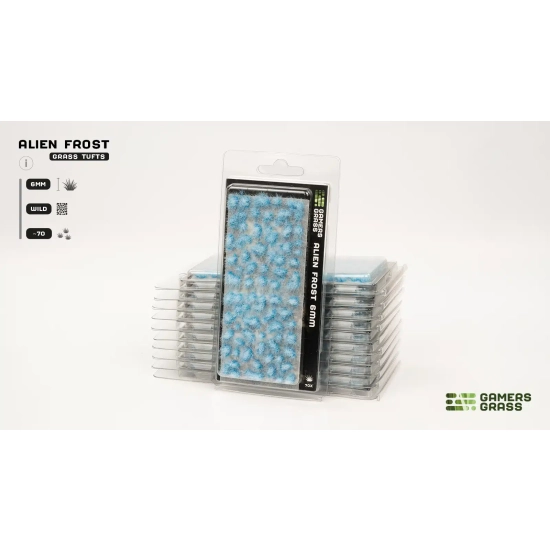 Gamers Grass Alien Frost – 6 mm (Wild) | Jasnoniebieskie kępki trawy do zimowych dioram i podstawek sci-fi